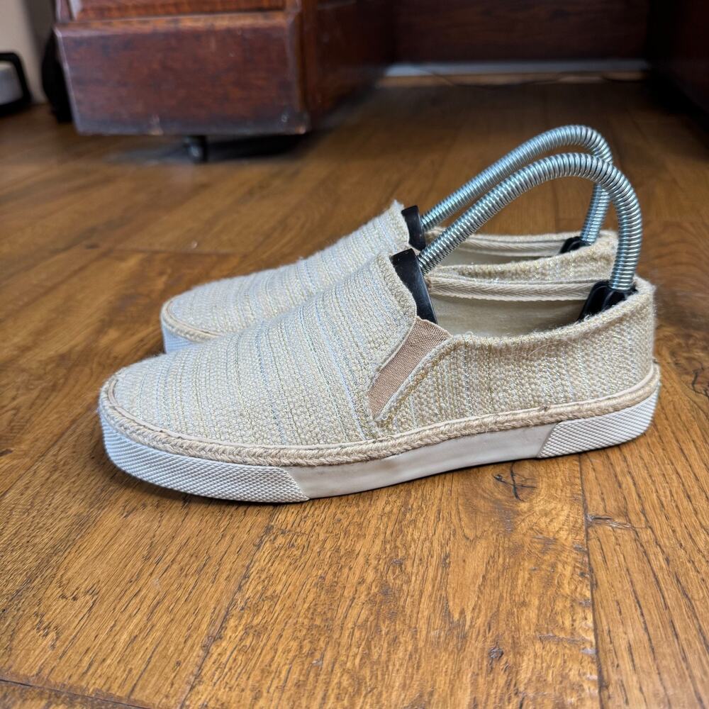 Jack Rogers Tucker Gold Tan Slip On Sneaker Shoe Espadrille Women's Size 6 - Picture 3 of 7
